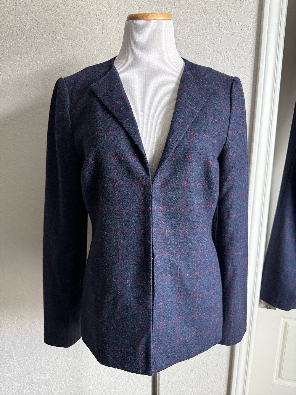 Talbots Wool Windowpane Check Blazer - Picture 5 of 13